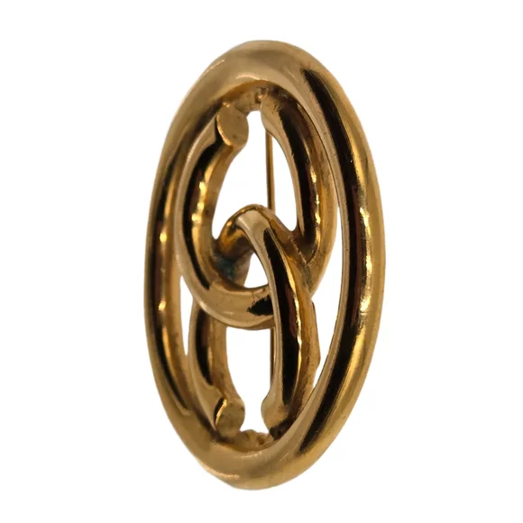 #1 Chanel Coco Mark Gold Interlocking C Brooch - Picture 9 of 15